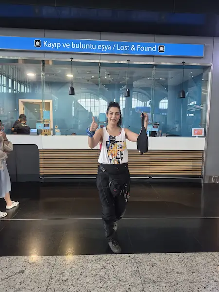 Ana Kurye operation photo for Istanbul Airport lost property collection before international shipping